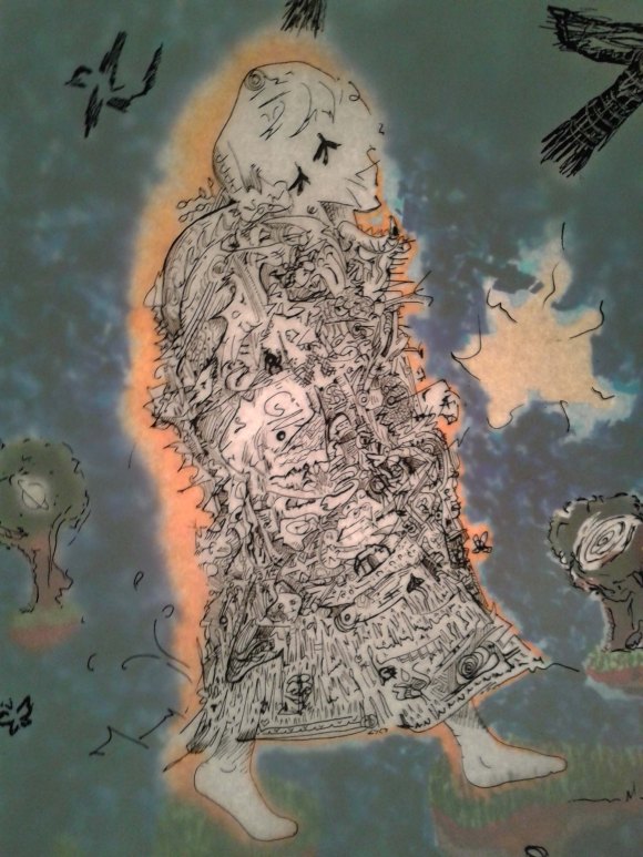 'When she walks, flowers surround her, Let their nectar come in to the air around her, She loves her love sticks out like stars, Her lovin' sticks out like stars' 3 of 3.jpg